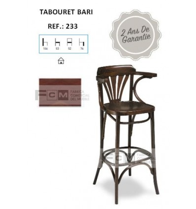 Tabouret hôtellerie Bari