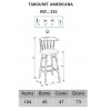 Tabouret hôtellerie Americana