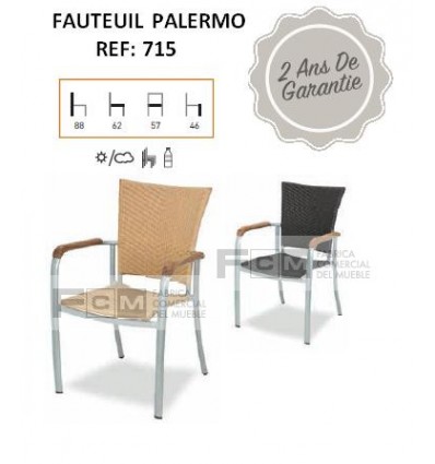 Chaise avec accoudoire PALERMO