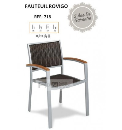 Chaise avec accoudoire ROVIGO